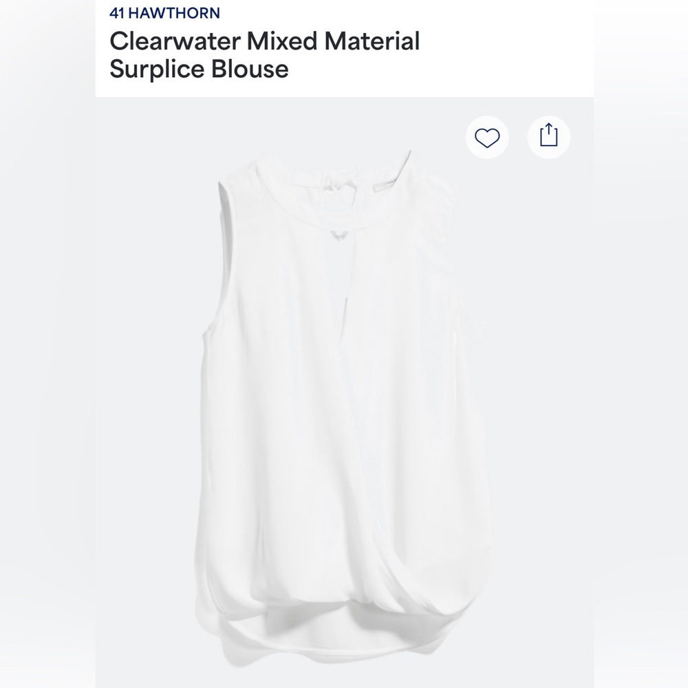 Clearwater Mixed Material Surplice Blouse